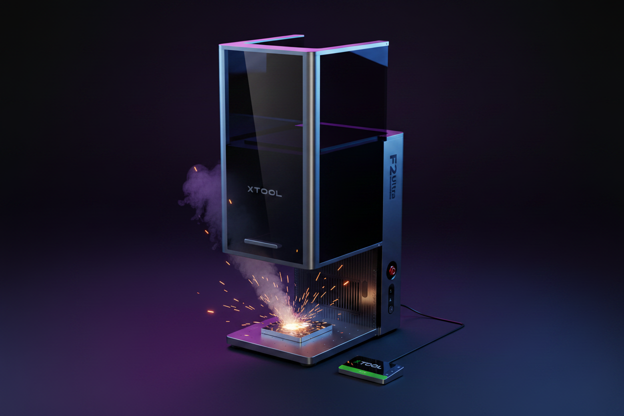 xTool F2 Ultra Gravur Effekt
