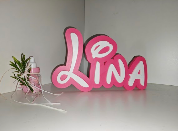 Personalisiertes Namensschild im Disney Style – 3D Türschild & Aufsteller
