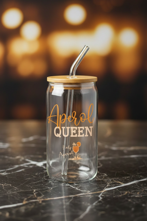 Bambusglas mit Aperol Queen