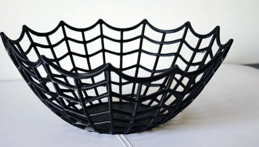 Halloween Spinnennetz Schale – schwarz 3D-Druck