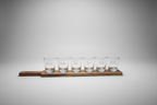 Personalisiertes Shotbrett aus Akazienholz mit 6 gravierten Gläsern