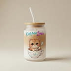 KaffeeLiebe Borosilikatglas Katze-Motiv