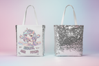 Beide Seiten der Tasche: Druck und Wendepailletten