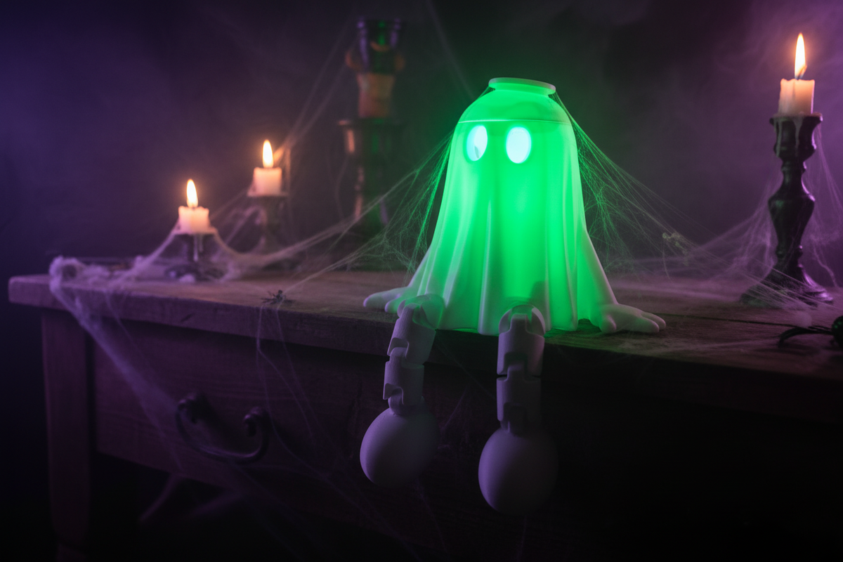 Halloween Geist – grün leuchtend Halloween Szene