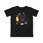 Mockup Cat Moon Black Shirt