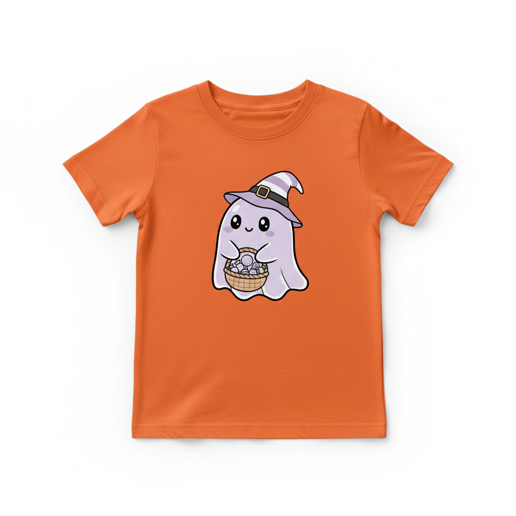 Mockup Ghost Orange Shirt