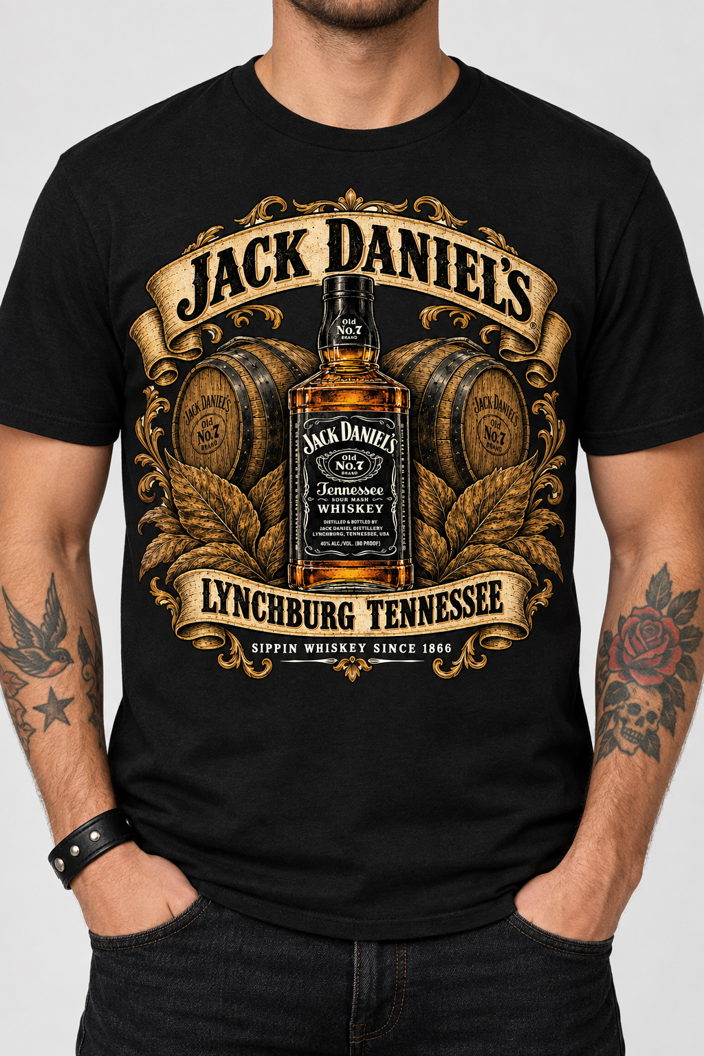 Mockup Jack Daniel's Old No.7 Design Vorderansicht