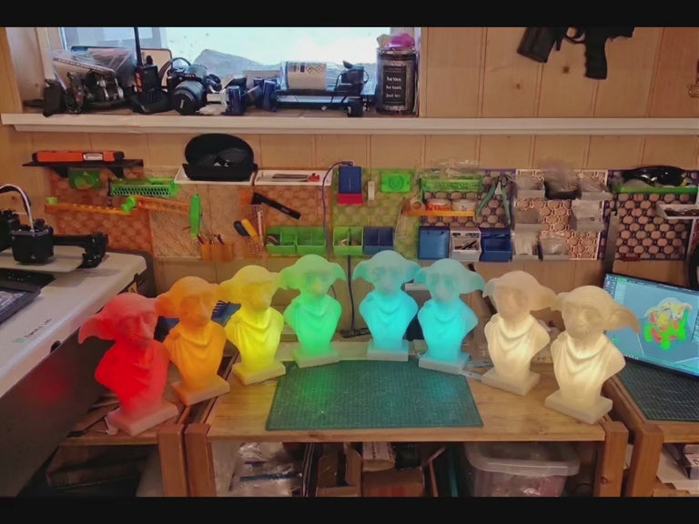Dobby Büste – RGB LED Edition | 3D-Print Unikat