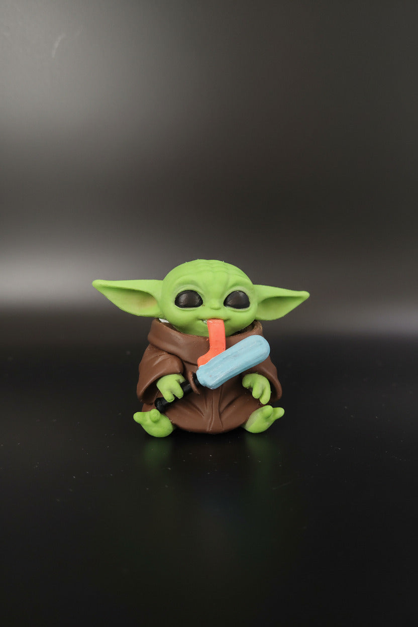 Grogu & das Stieleis – Handgefertigte 3D-Druck Figur | Unikat