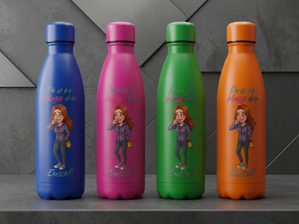 Miri Merch Edelstahlflasche – Do ist ke Maggi drin – Ehrlich!!!