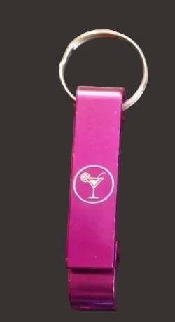 2-in-1 Aluminium Flaschenöffner Schlüsselanhänger mit Gravur