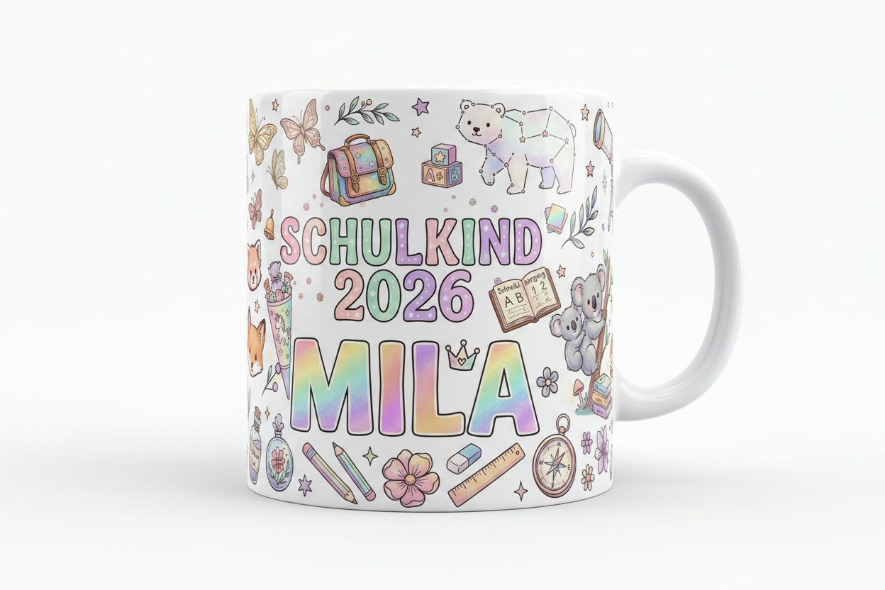 Schulkind 2026 MILA – Tassen-Mockup