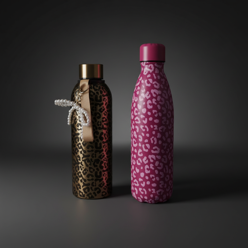 Thermosflasche Gold & Pink Anthrazit