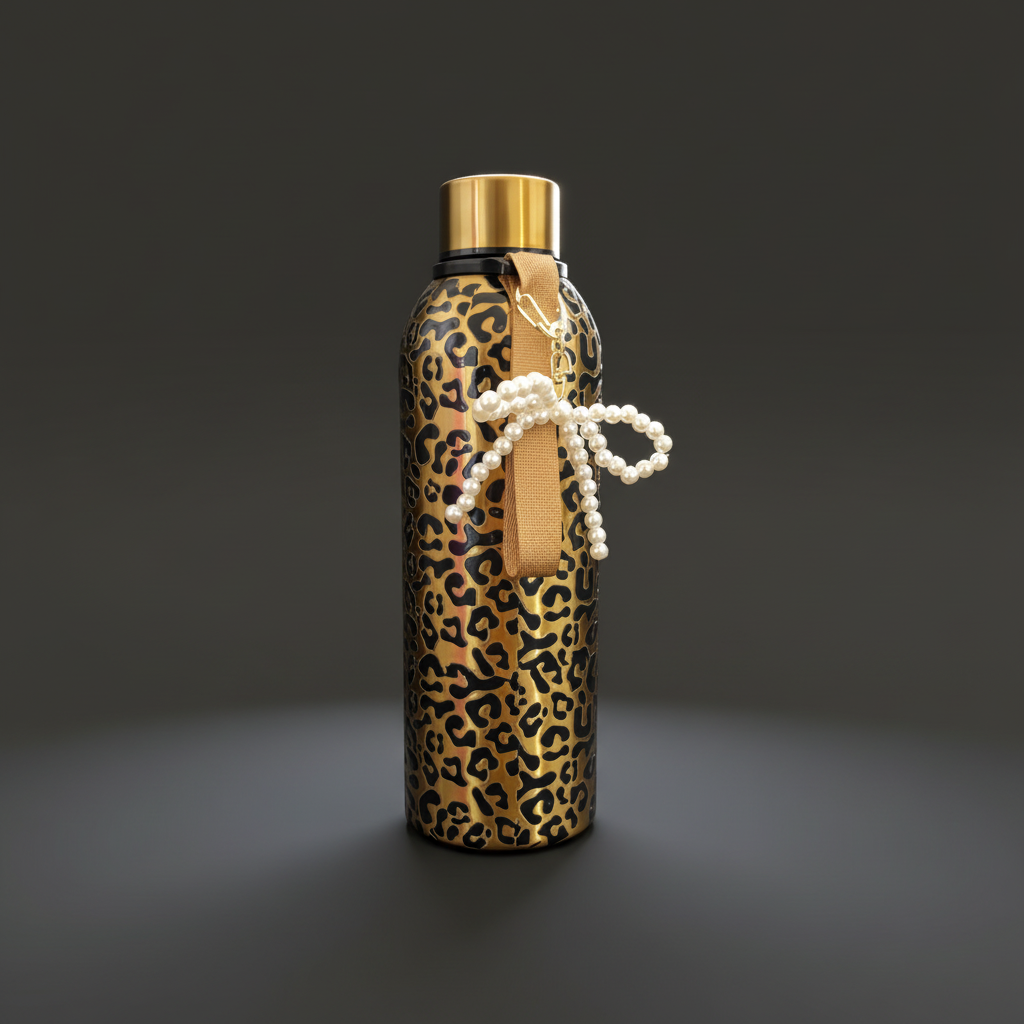 Thermosflasche Gold stehend