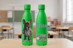 Trinkflasche Grün beide Ansichten