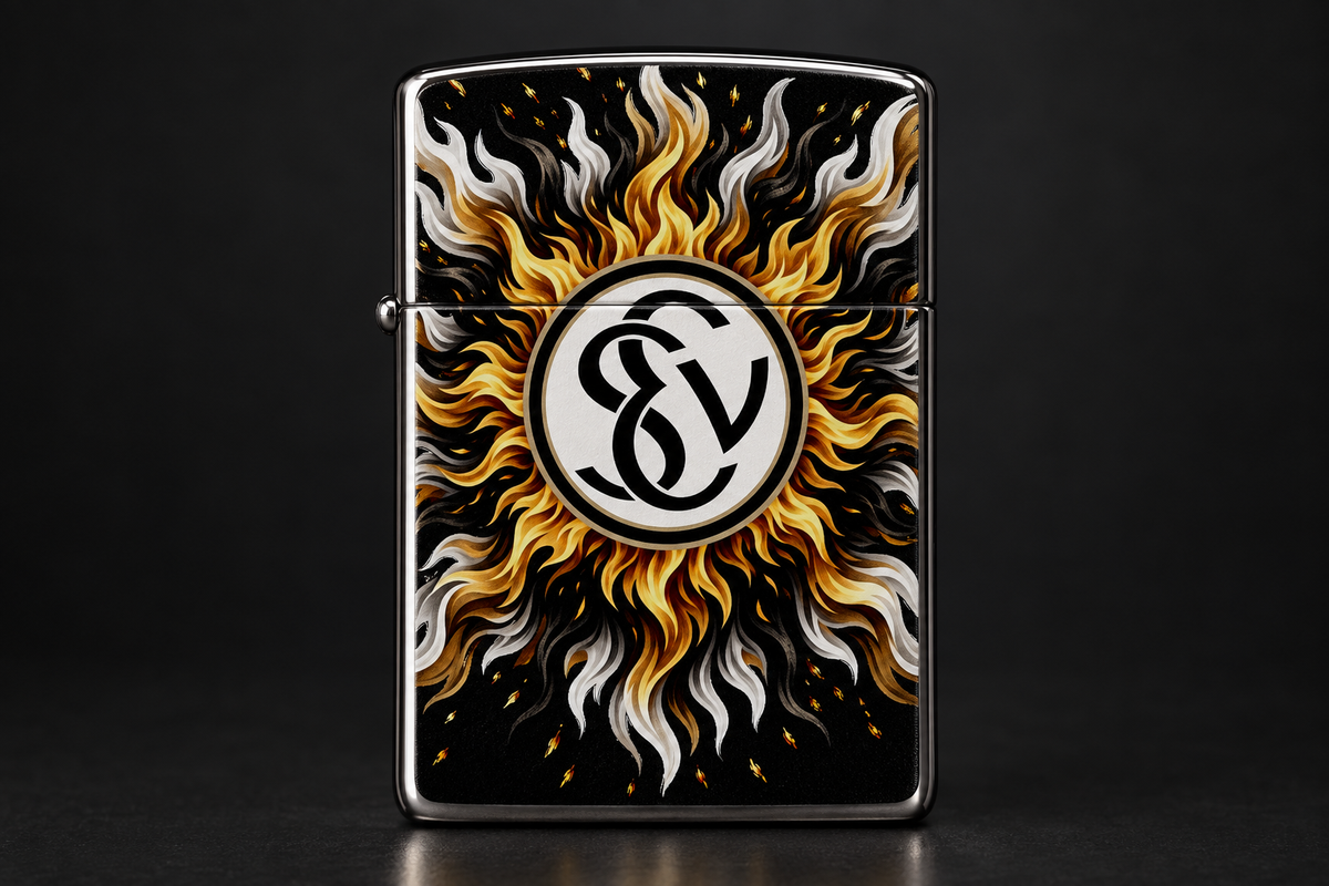 Zippo mit Wappen splash